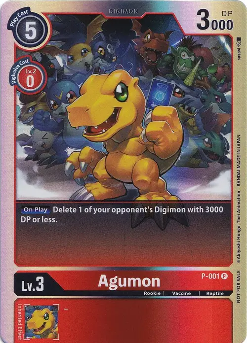 Agumon - P-001 (Rainbow Foil) card art