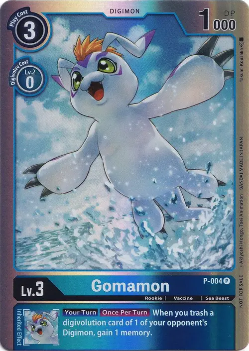 Gomamon - P-004 (Rainbow Foil) card art