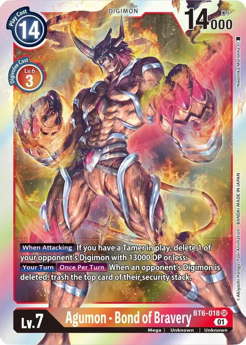 Agumon - Bond of Bravery card art