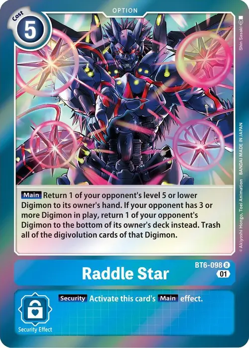 Raddle Star card art