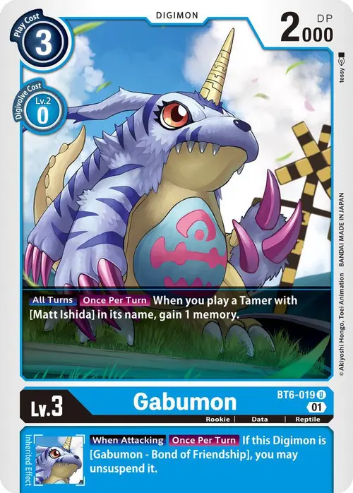 Gabumon card art