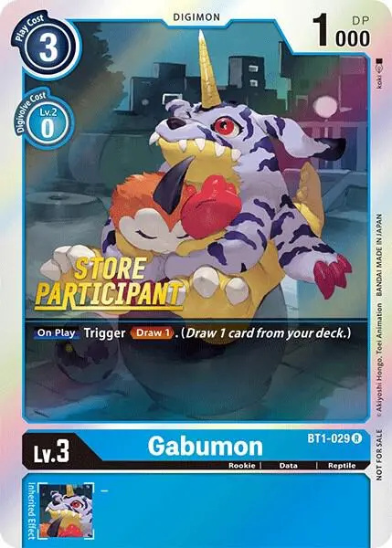 Gabumon - BT1-029 (Store Participant) card art