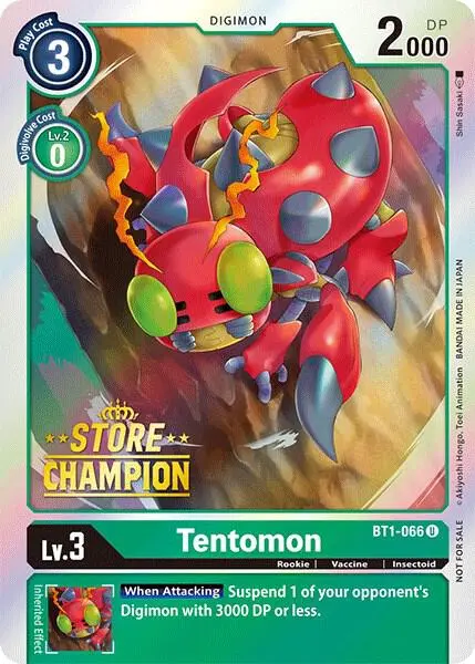 Tentomon - BT1-066 (Store Champion) card art