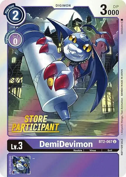 DemiDevimon - BT2-067 (Store Participant) card art