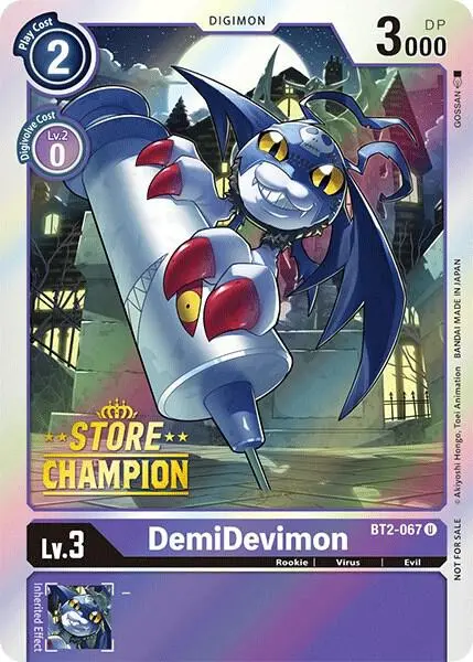 DemiDevimon - BT2-067 (Store Champion) card art