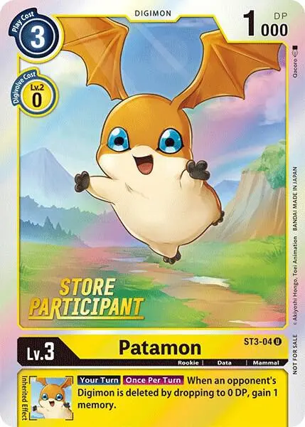 Patamon - ST3-04 (Store Participant) card art