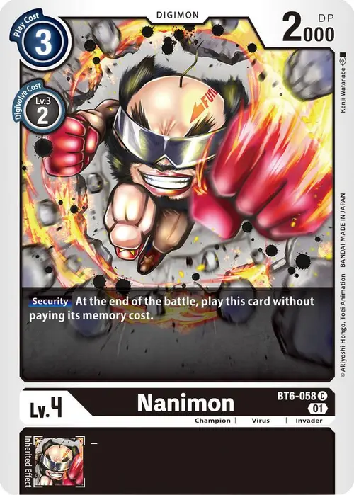 Nanimon card art