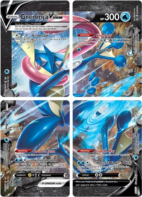 Greninja V-UNION [Set of 4] card art