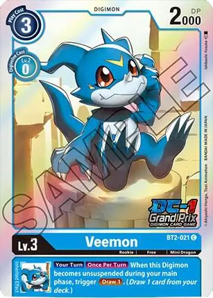 Veemon - BT2-021 (DC-1 Grand Prix) card art
