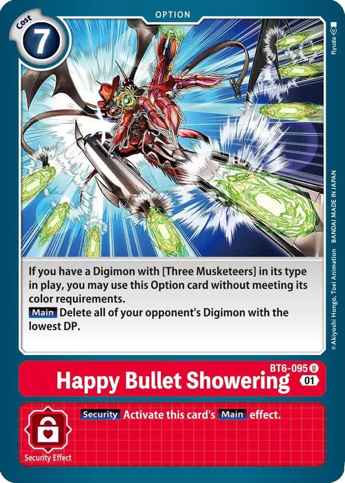 Happy Bullet Showering card art