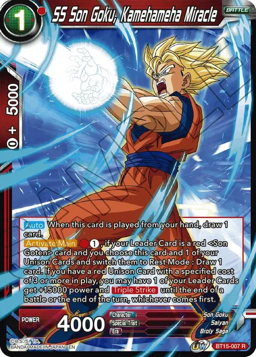 SS Son Goku, Kamehameha Miracle card art