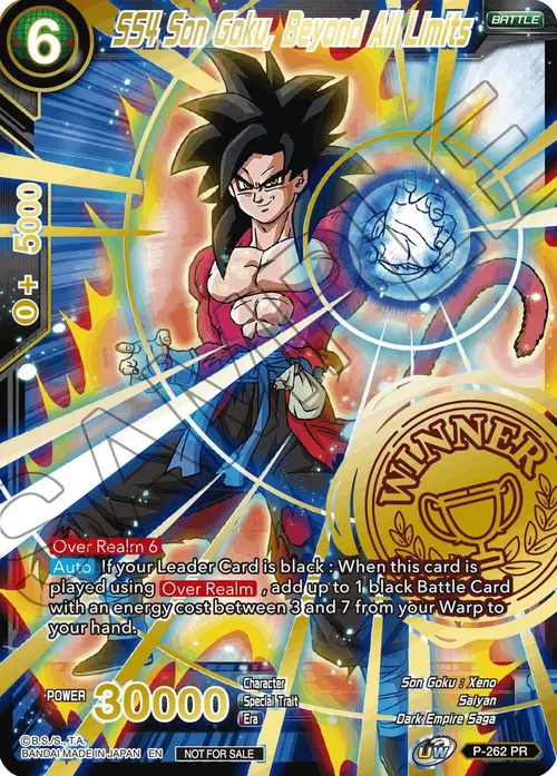 SS4 Son Goku, Beyond All Limits (Alternate Art Set 2021 Vol. 3) card art