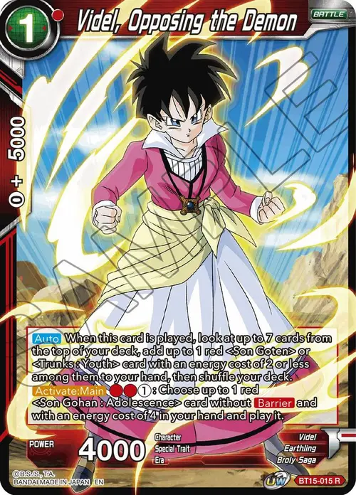 Videl, Opposing the Demon card art