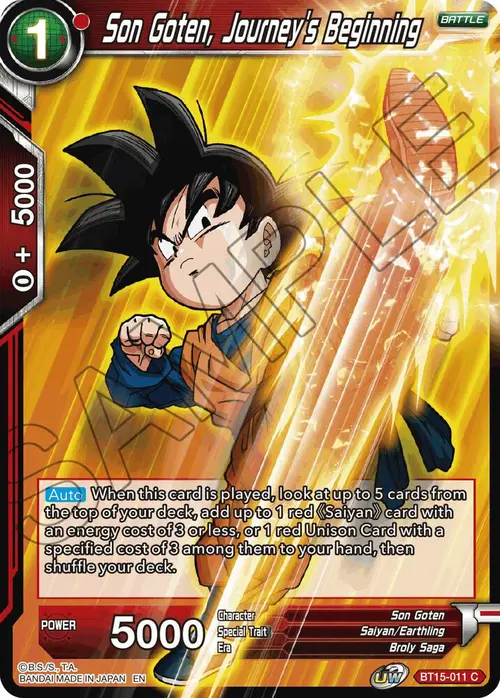 Son Goten, Journey's Beginning card art