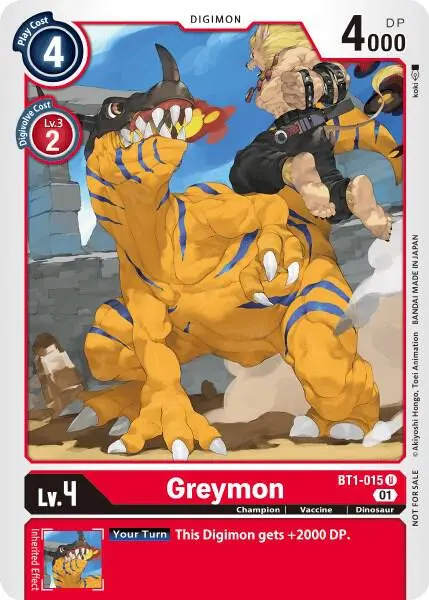Greymon - BT1-015 (Tamer Party Vol. 3 Promo) card art