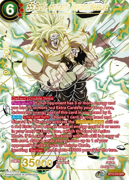 SS Broly, Brutality Beyond Measure (SPR) card art