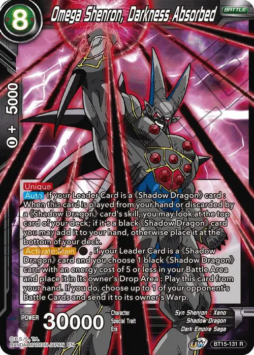 Omega Shenron, Darkness Absorbed card art