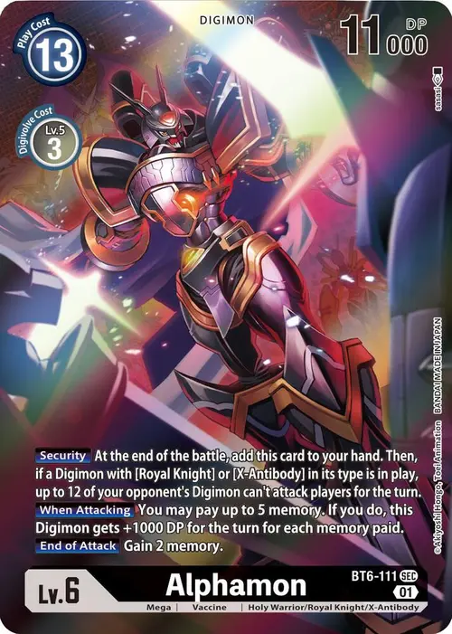 Alphamon (Alternate Art) card art