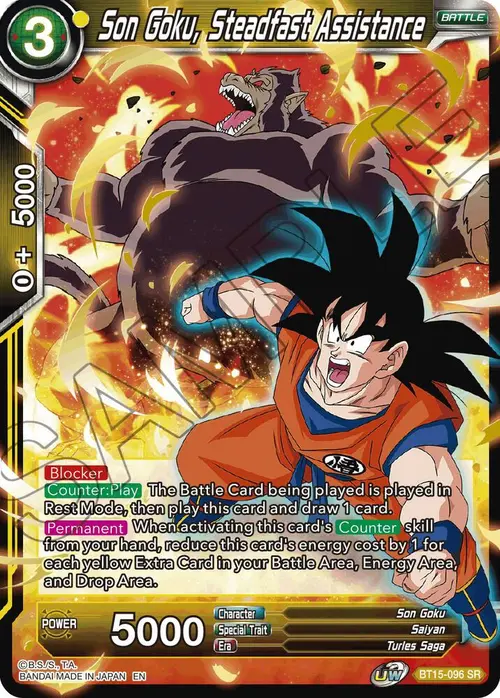 Son Goku, Steadfast Assistance card art