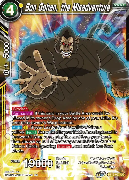 Son Gohan, the Misadventure card art