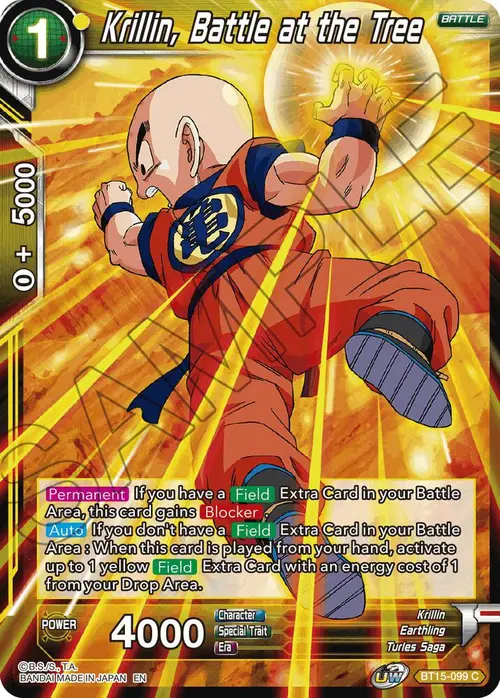 Krillin, Battle at the Tree card art