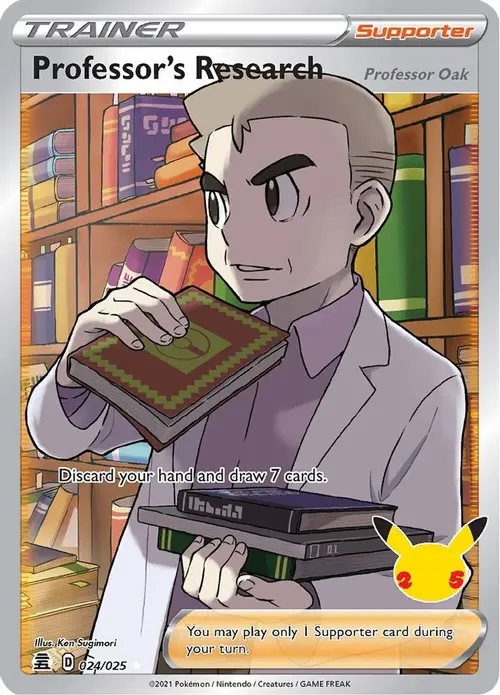 Professor's Research [Professor Oak] (Full Art) card art