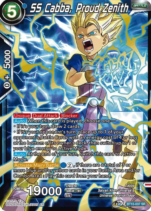 SS Cabba, Proud Zenith card art