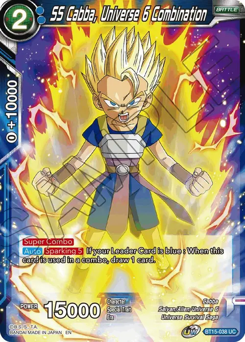 SS Cabba, Universe 6 Combination card art