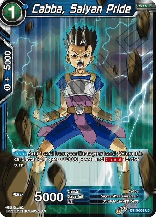 Cabba, Saiyan Pride card art