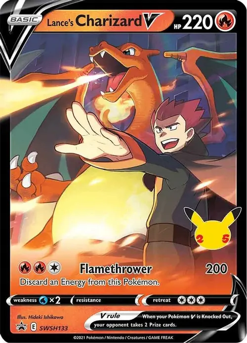 Lance's Charizard V - SWSH133 card art