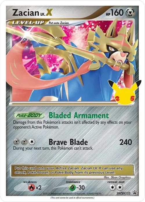 Zacian LV. X - SWSH135 card art