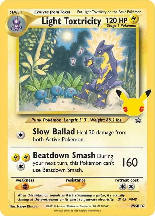Light Toxtricity - SWSH137 card art