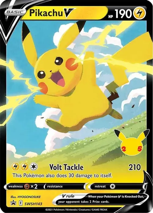 Pikachu V - SWSH143 card art