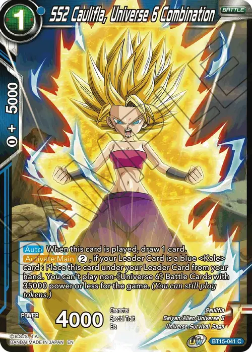 SS2 Caulifla, Universe 6 Combination card art