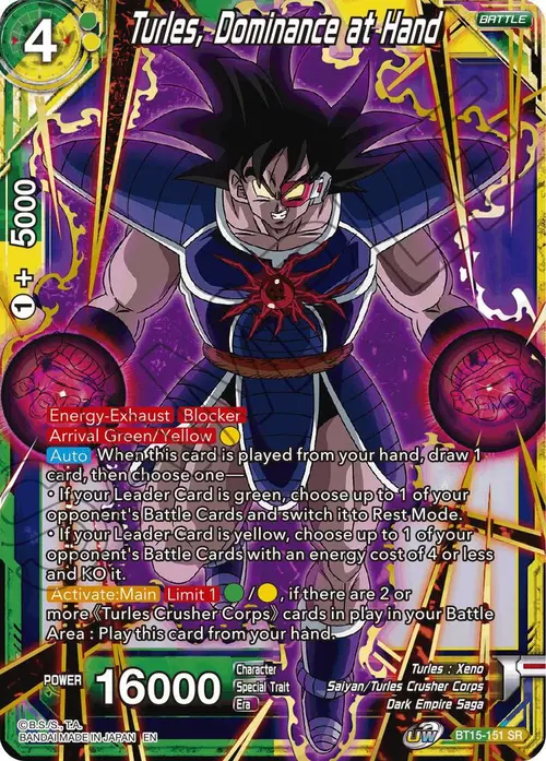 Turles, Dominance at Hand card art