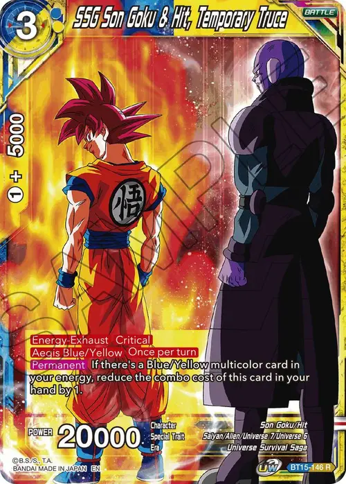 SSG Son Goku & Hit, Temporary Truce card art
