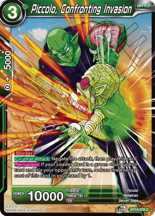 Piccolo, Confronting Invasion card art