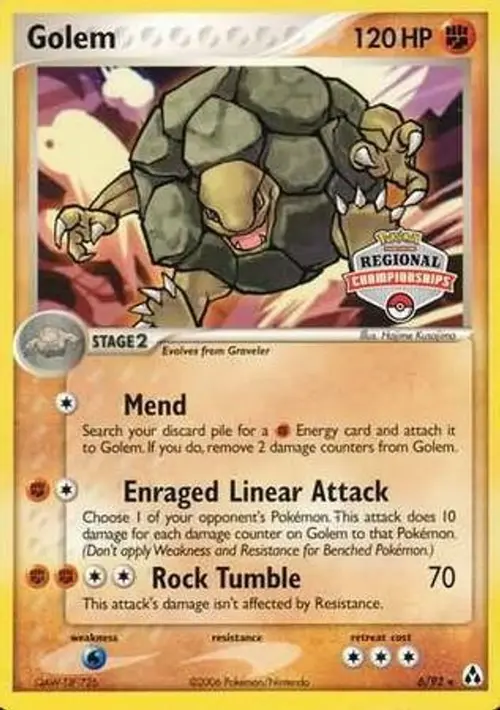 Golem - 6/92 (Regional Championships) card art