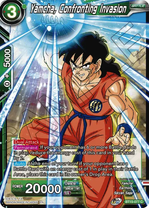Yamcha, Confronting Invasion card art