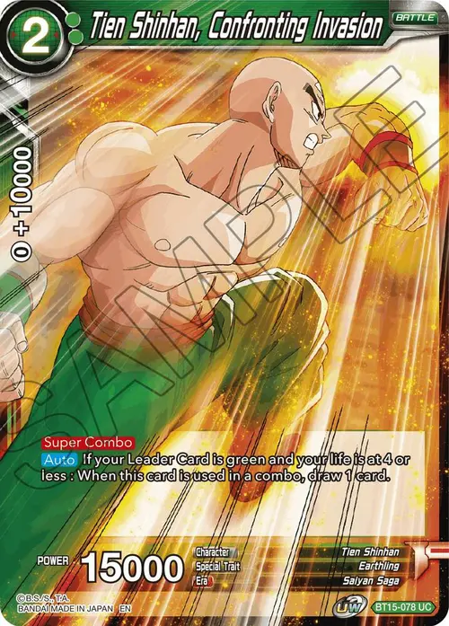 Tien Shinhan, Confronting Invasion card art