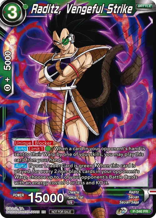 Raditz, Vengeful Strike card art