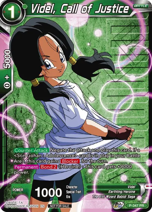 Videl, Call of Justice (Winner Stamped) card art