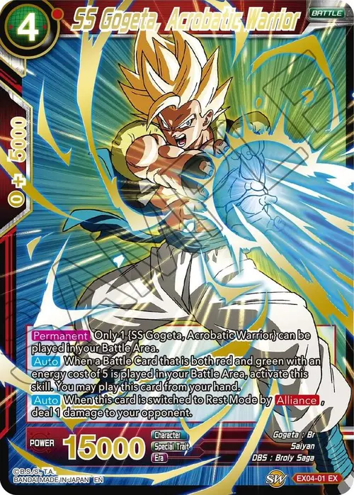 SS Gogeta, Acrobatic Warrior (Gold Stamped) card art