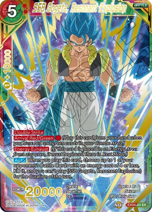 SSB Gogeta, Resonant Explosion (Gold Stamped) card art
