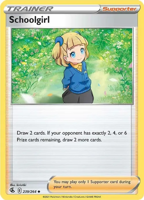 Schoolgirl card art