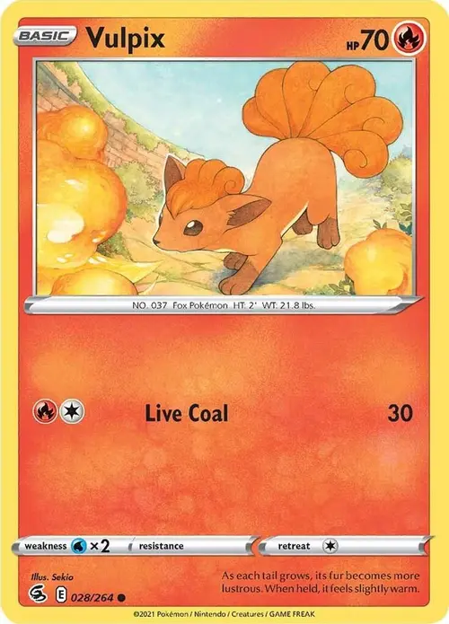 Vulpix (28) card art