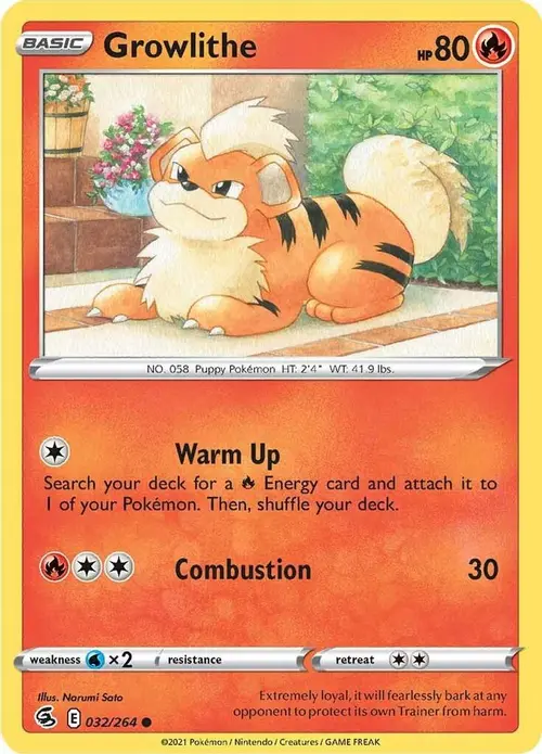 Growlithe card art