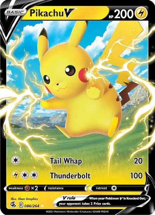 Pikachu V card art