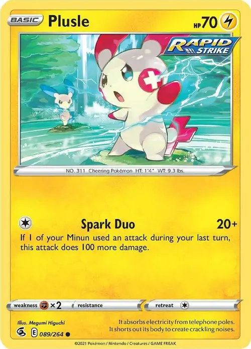 Plusle card art