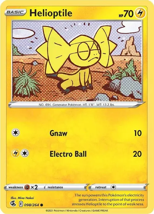 Helioptile card art